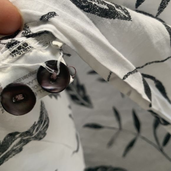 Gudrun Sjoden Floaty Maxi Midi Dress White Floral Smock Size M Boho - Picture 6 of 9